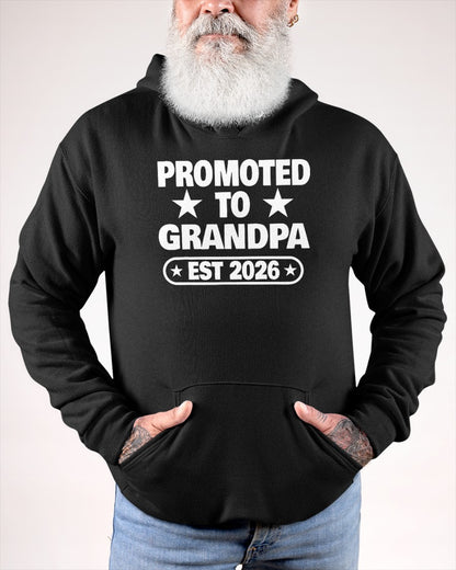 PROMOTED TO GRANDPA EST 2026 - T-SHIRT FOR GRANDPA - NTTD00