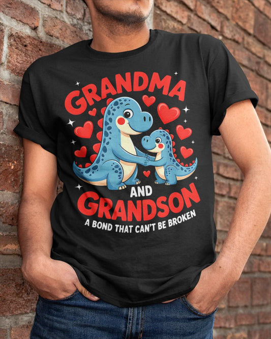 GRANDMA AND GRANDSON A BOND THAT CAN'T BE BROKEN DINOSAUR UNISEX T-SHIRT NTTD00 (SKU-GMS3)