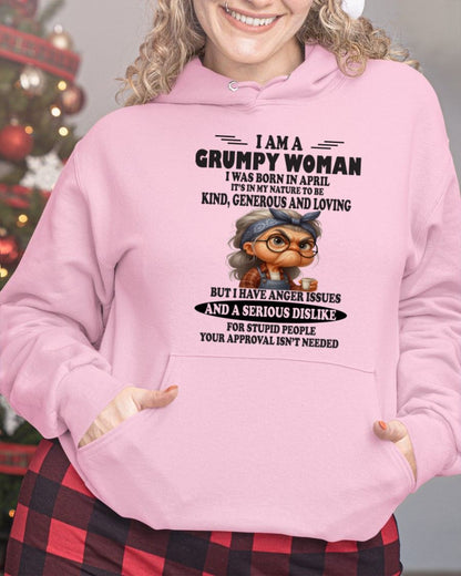 APRIL - GRUMPY WOMAN - BIRTHDAY GIFT FOR WOMEN - NTTD04 (SKU-GWN-04)