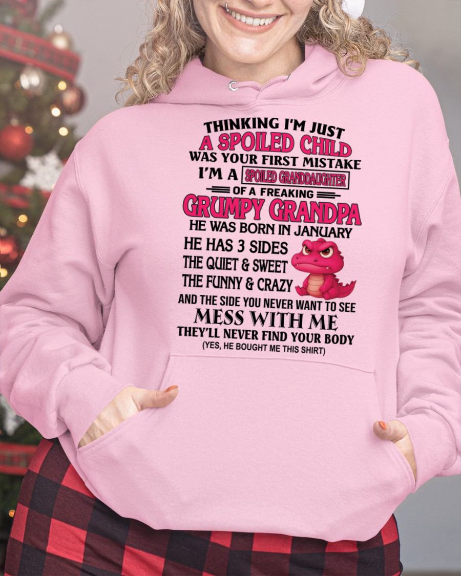 JANUARY - SPOILED GRANDDAUGHTER OF A GRUMPY GRANDPA - GIFR FOR GRANDDAUGHTER - NTTD01 (SKU09-45-01)