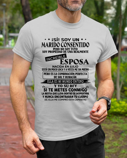 Julio - Esposa increíble - Regalo especial para Marido - T07 (Sku.tbnA4)