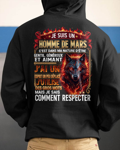 MARS – ESPRIT MALICIEUX MAIS SAIT RESPECTER - T-SHIRT ANNIVERSAIRE HOMME - IMPRESSION DTG PREMIUM - frNTTD03 (SKU2604-87-03)