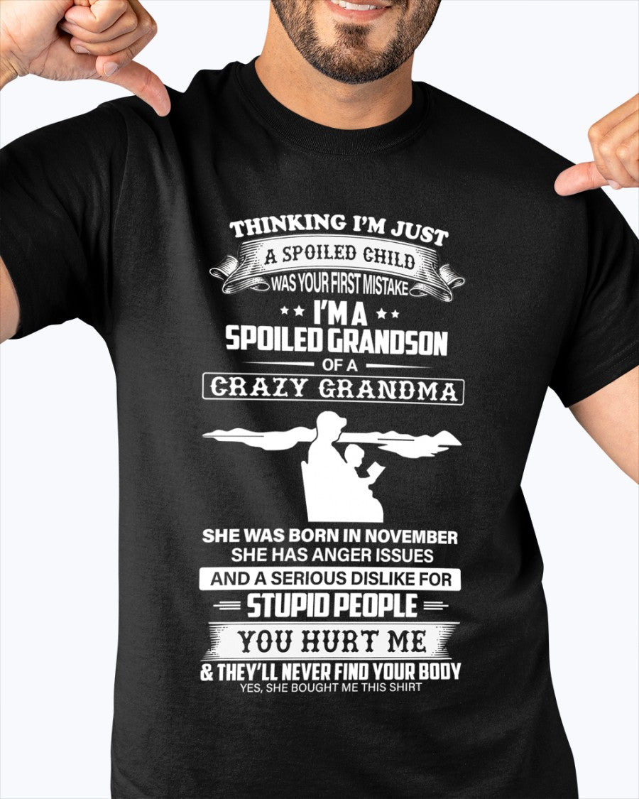 Spoiled by Grandma Shirt November Edition – From Grandma to Grandson NTTD11 (SKU-GMS2-11)