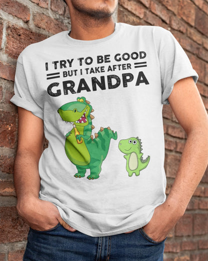 TRY TO BE GOOD BUT I TAKE AFTER GRANDPA- Grandpa T shirt NTTD00 (SKU.GRANDPA21)