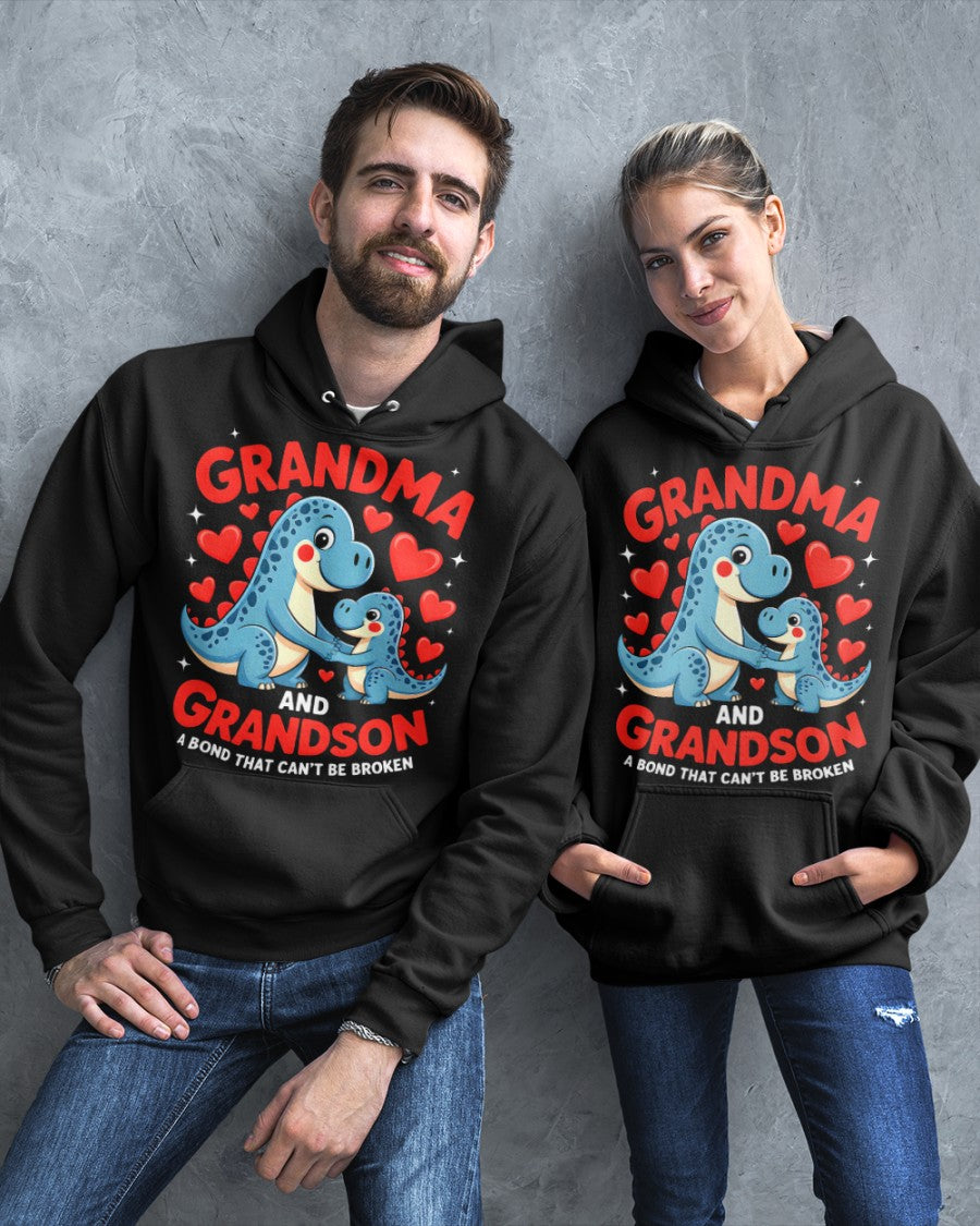 GRANDMA AND GRANDSON A BOND THAT CAN'T BE BROKEN DINOSAUR UNISEX T-SHIRT NTTD00 (SKU-GMS3)