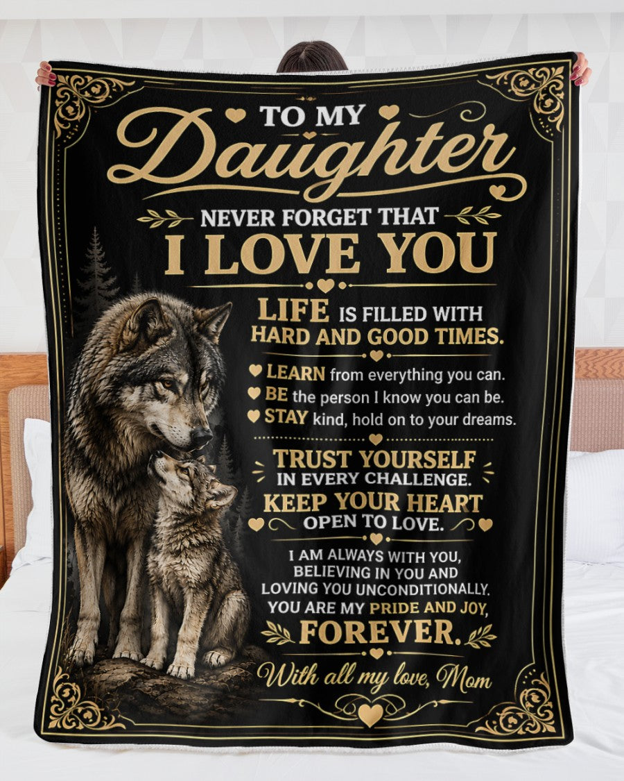 BLANKET FOR DAUGHTER – COMFORT & WARMTH GIFT FROM MOM Sherpa Fleece Quilt Blanket NTTD00 (SKU2608-193)