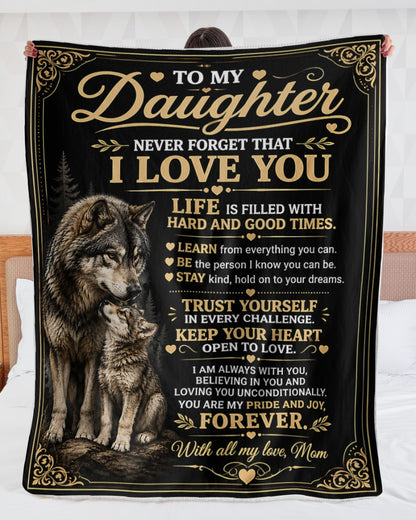 BLANKET FOR DAUGHTER – COMFORT & WARMTH GIFT FROM MOM Sherpa Fleece Quilt Blanket NTTD00 (SKU2608-193)