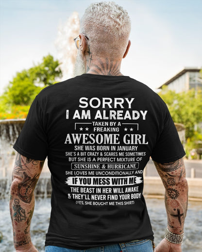 JANUARY - TAKEN BY AWESOME GIRL - GIFT FOR BOYFRIEND/HUSBAND - NTTD01 (SKU08-32-01)