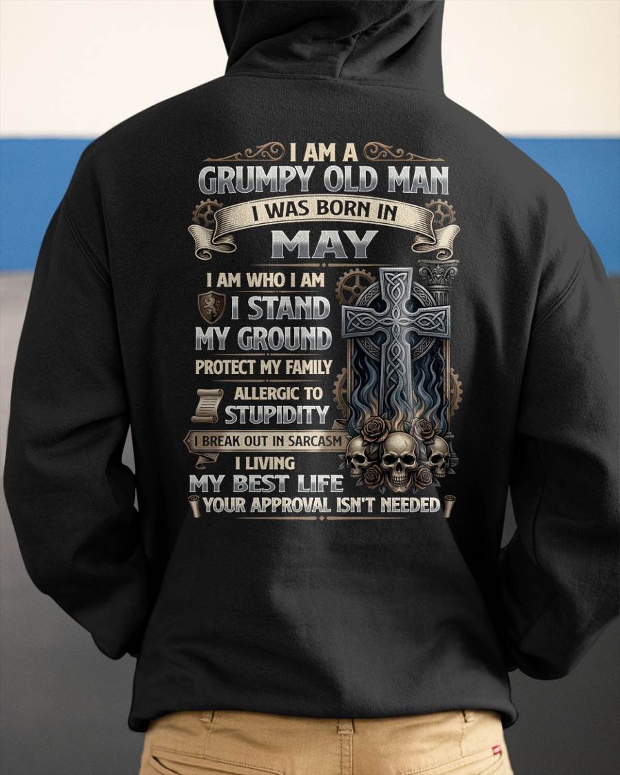 MAY - GRUMPY OLD MAN - BIRTHDAY T-SHIRT FOR MEN - NTTD05 (SKU2604-39-05)