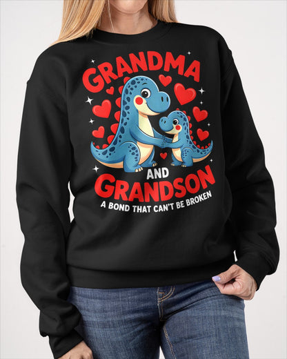 GRANDMA AND GRANDSON A BOND THAT CAN'T BE BROKEN DINOSAUR UNISEX T-SHIRT NTTD00 (SKU-GMS3)