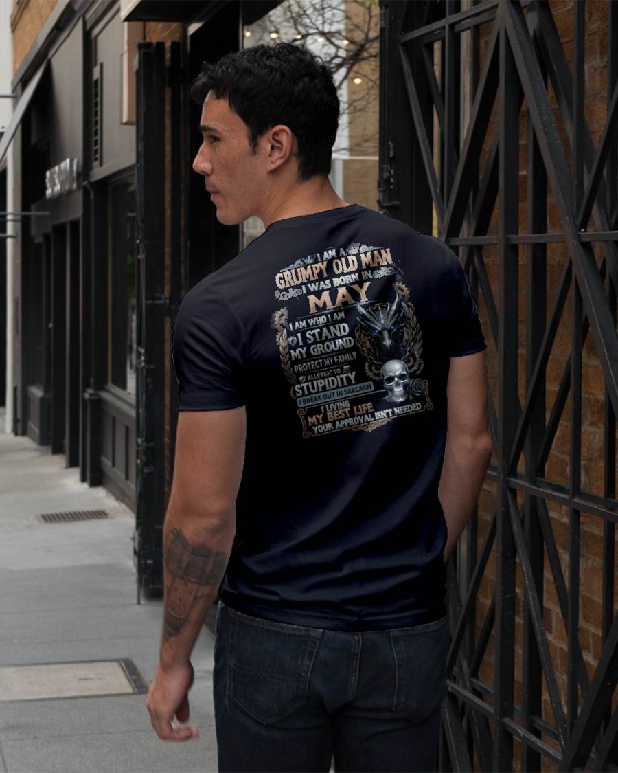 MAY - GRUMPY OLD MAN - BIRTHDAY T-SHIRT FOR MEN - NTTD05 (SKU2604-37-05)