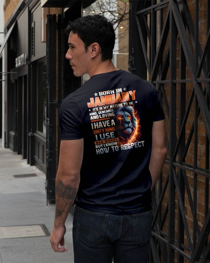 JANUARY - DIRTY MIND BUT KNOWS RESPECT - BIRTHDAY T-SHIRT FOR MEN - NTTD01 (SKU08-84-01)