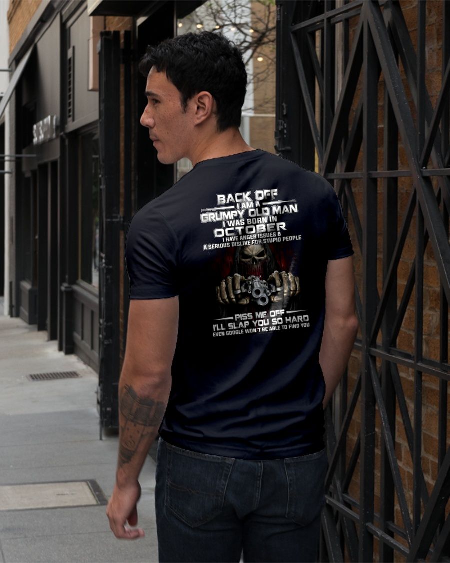 OCTOBER - GRUMPY OLD MAN - BIRTHDAY T-SHIRT FOR MEN - NTTD10 (SKU09-109-10)