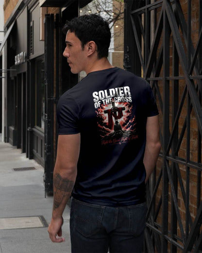 SOLDIER OF THE CROSS - CHRISTIAN T-SHIRT - FOR MEN NTTD00 (SKU2608-132)
