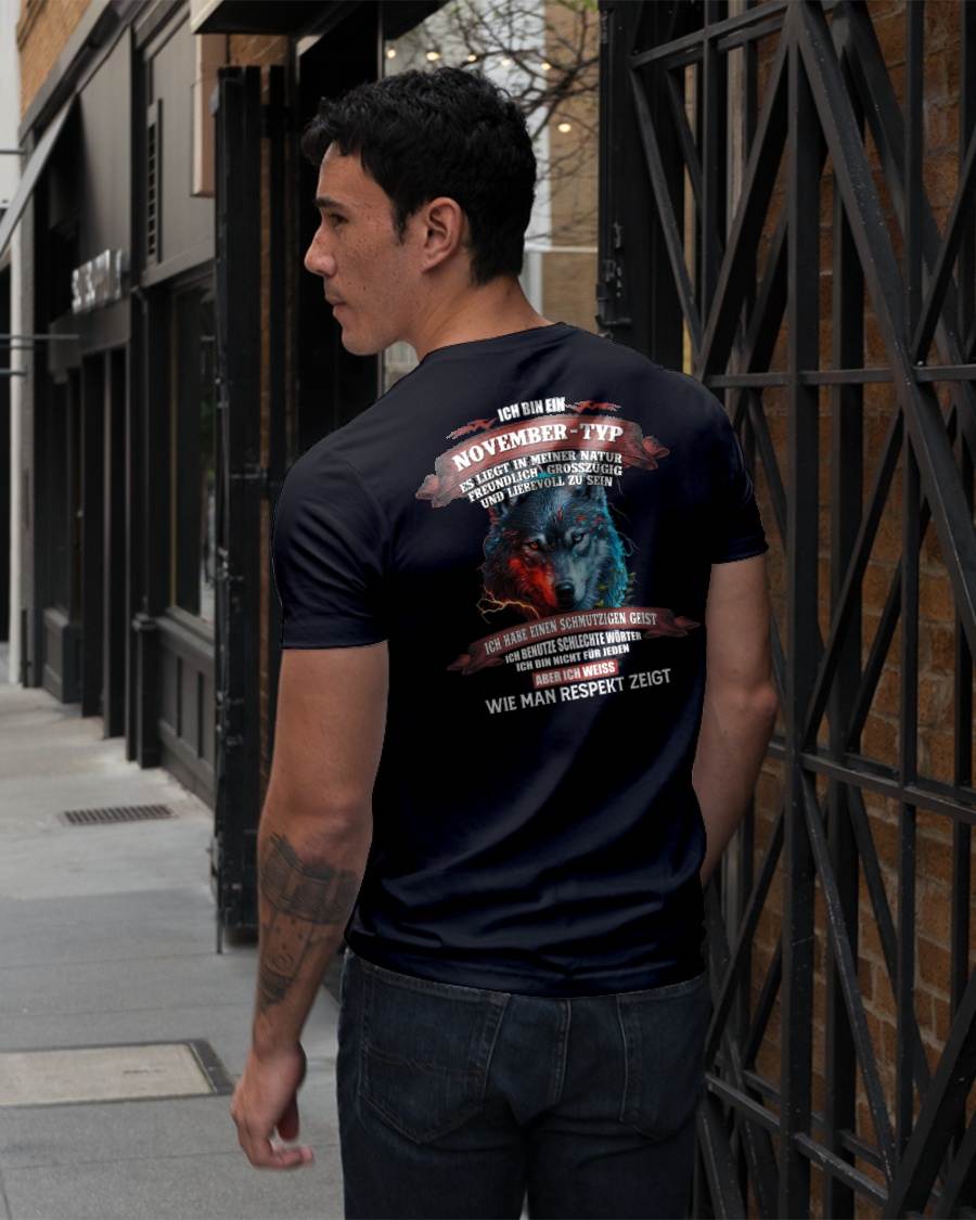 NOVEMBER - ICH WEISS, WIE MAN RESPEKT ZEIGT – GEBURTSTAGS-T-SHIRT FÜR MÄNNER - NTTD11 (SKU2605-219-11)