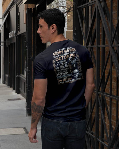 OCTOBER - GRUMPY OLD MAN - BIRTHDAY T-SHIRT FOR MEN - NTTD10 (SKU2604-37-10)