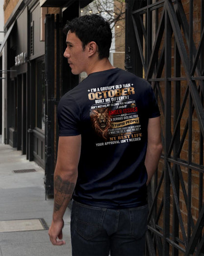 OCTOBER - GRUMPY OLD MAN - BIRTHDAY T-SHIRT FOR MEN - NTTD10 (SKU2604-22-10)