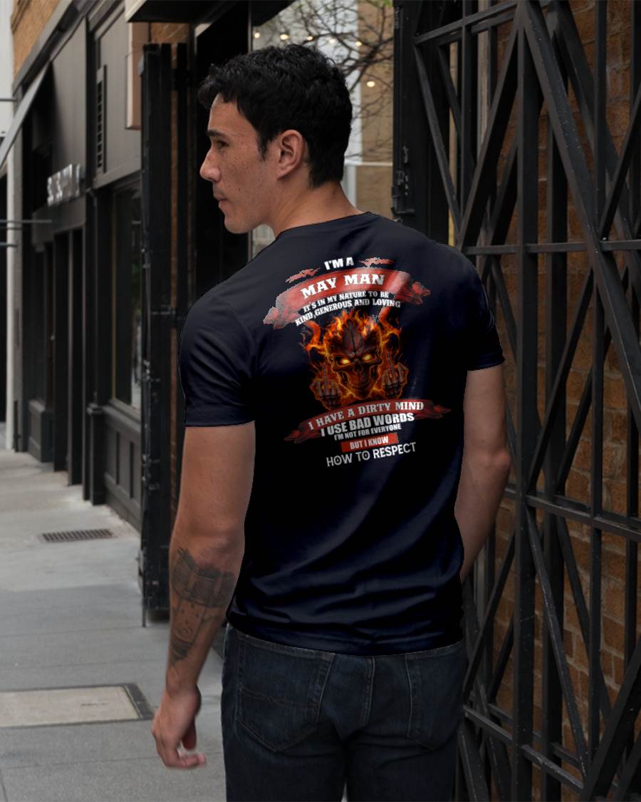 MAY - KNOW HOW TO RESPECT - BIRTHDAY T-SHIRT FOR MEN - NTTD05 (SKU26T-01300-05)