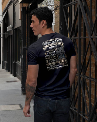 APRIL - GRUMPY OLD MAN - BIRTHDAY T-SHIRT FOR MEN - NTTD04 (SKU2604-39-04)