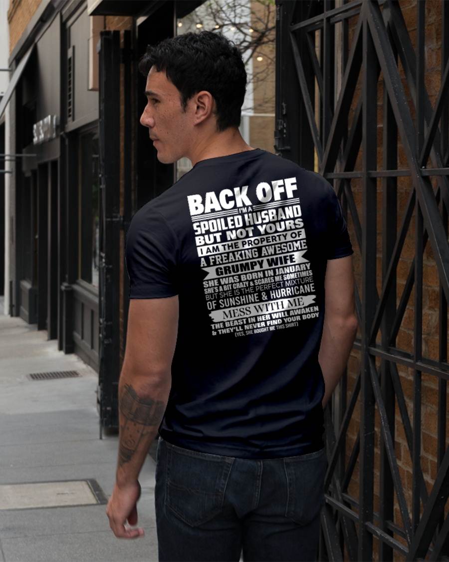 JANUARY - BACK OFF! I'M A SPOILED HUSBAND - GIFT FROM WIFE - NTTD01 (SKU2604-320-01)
