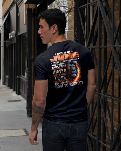 JUNE - DIRTY MIND BUT KNOWS RESPECT - BIRTHDAY T-SHIRT FOR MEN - NTTD06 (SKU08-84-06)
