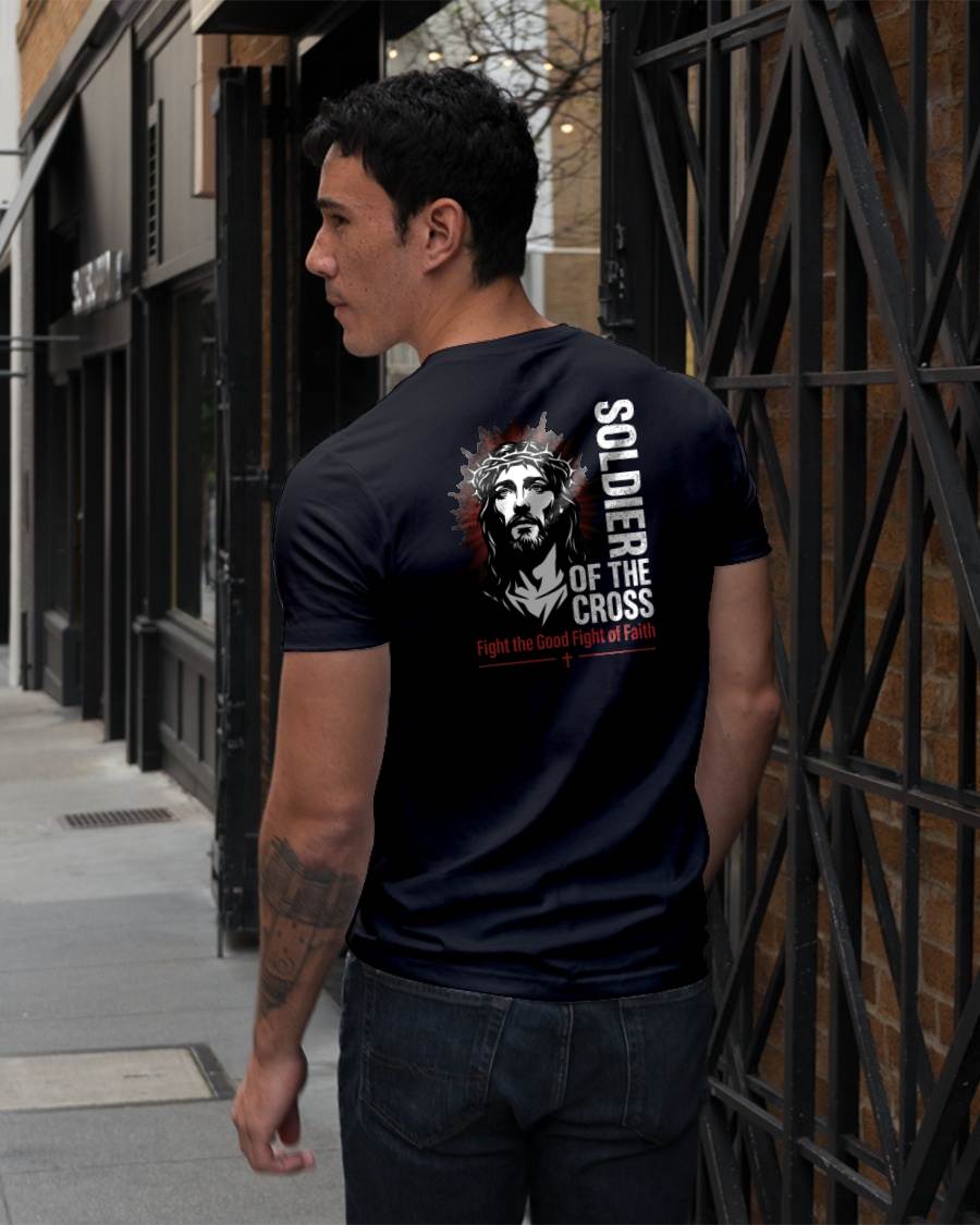 SOLDIER OF THE CROSS  - CHRISTIAN T-SHIRT - FOR MEN NTTD00 (SKU2608-133)