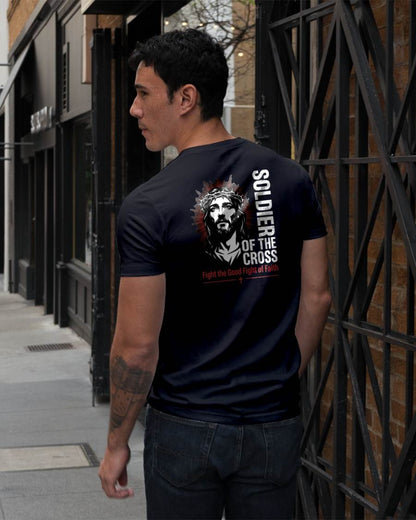SOLDIER OF THE CROSS  - CHRISTIAN T-SHIRT - FOR MEN NTTD00 (SKU2608-133)