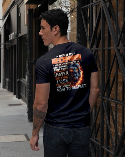 DECEMBER - DIRTY MIND BUT KNOWS RESPECT - BIRTHDAY T-SHIRT FOR MEN - NTTD12 (SKU08-84-12)