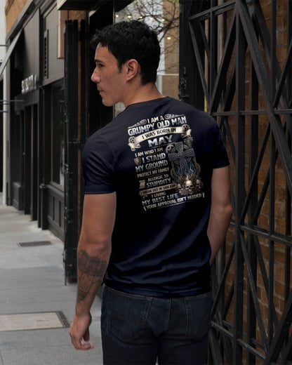 MAY - GRUMPY OLD MAN - BIRTHDAY T-SHIRT FOR MEN - NTTD05 (SKU2604-39-05)
