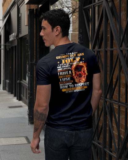 JULY - GRUMPY OLD MAN - BIRTHDAY T-SHIRT FOR MEN - NTTD07 (SKU26T-01122-07)