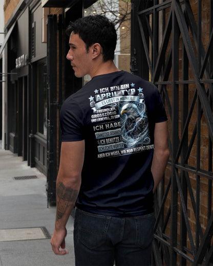 APRIL - ICH WEISS, WIE MAN RESPEKT ZEIGT – GEBURTSTAGS-T-SHIRT FÜR MÄNNER - NTTD04 (SKU2605-220-04)