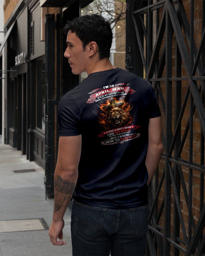 APRIL - KIND AND LOVING ARE MY NATURE - PREMIUM DTG PRINT BIRTHDAY T-SHIRT FOR MEN - NTTD04 (SKU26T-01-31-04)