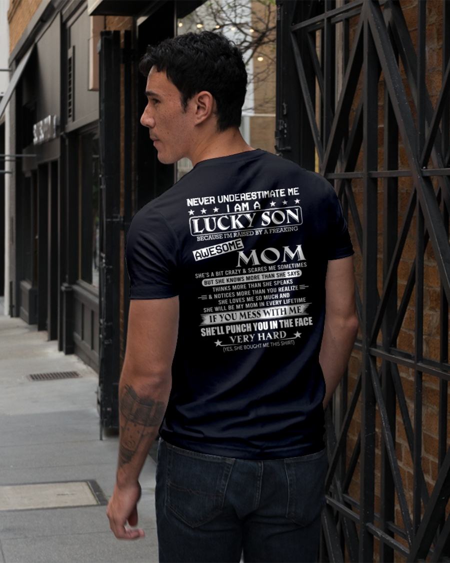 LUCKY SON OF AWESOME MOM - GIFT FROM MOM - NTTD00 (SKU10-36-00)