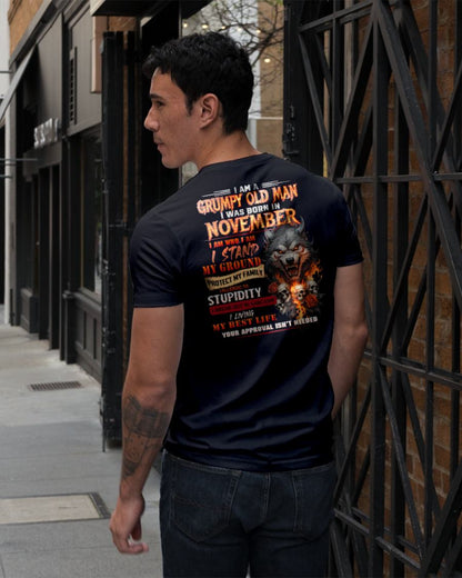 NOVEMBER - GRUMPY OLD MAN - BIRTHDAY T-SHIRT FOR MEN - NTTD11 (SKU26T-01132-11)