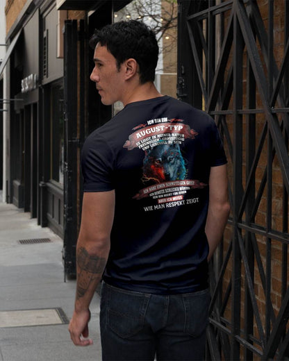 AUGUST - ICH WEISS, WIE MAN RESPEKT ZEIGT – GEBURTSTAGS-T-SHIRT FÜR MÄNNER - NTTD08 (SKU2605-219-08)