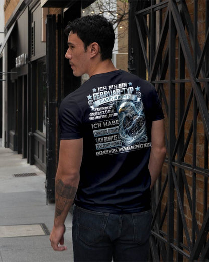 FEBRUAR - ICH WEISS, WIE MAN RESPEKT ZEIGT – GEBURTSTAGS-T-SHIRT FÜR MÄNNER - NTTD02 (SKU2605-220-02)
