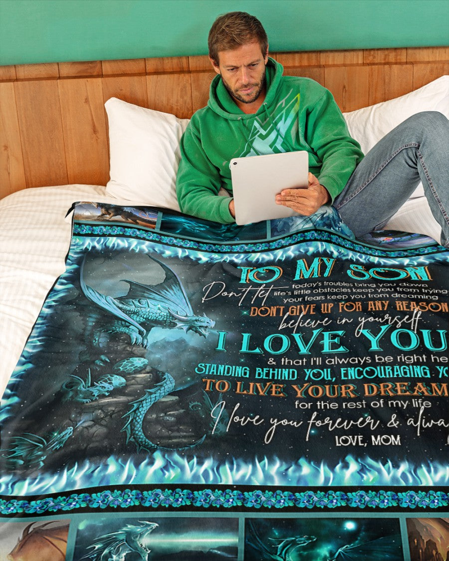 BLANKET FOR SON - GIFT FROM MOM - COMFORT & WARMTH GIFT NTTD00