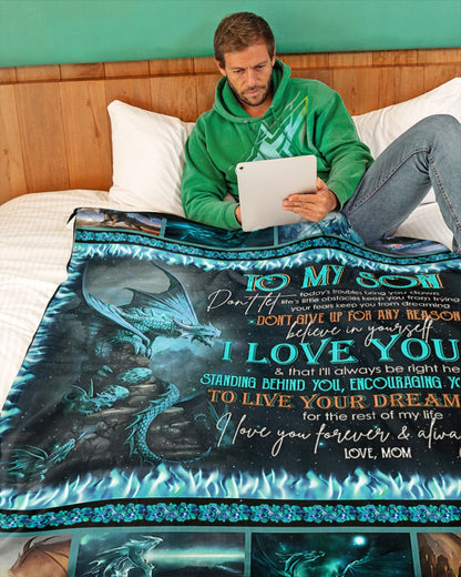 BLANKET FOR SON - GIFT FROM MOM - COMFORT & WARMTH GIFT NTTD00