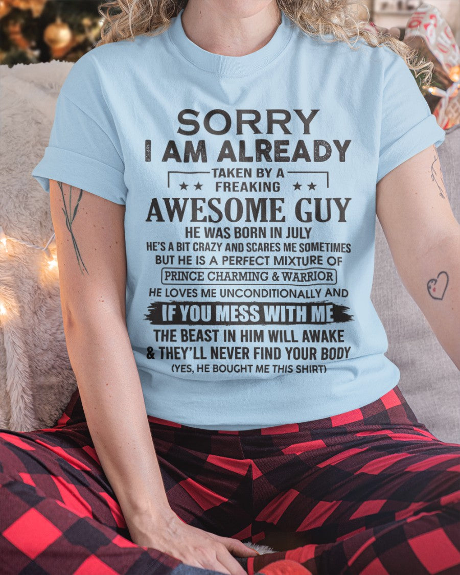 I’M ALREADY TAKEN T-SHIRT JULY EDITION – GIFT FROM BOYFRIEND NTTD07 (SKU08-31-07)