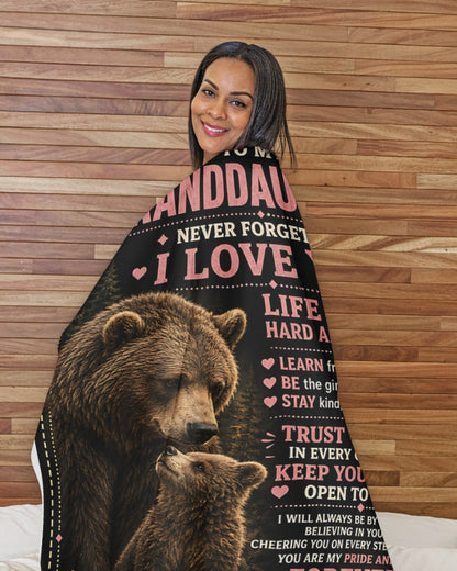 BLANKET FOR GRANDDAUGHTER – COMFORT & WARMTH GIFT FROM GRANDMA  Sherpa Fleece Quilt Blanket NTTD00 (SKU2608-199)