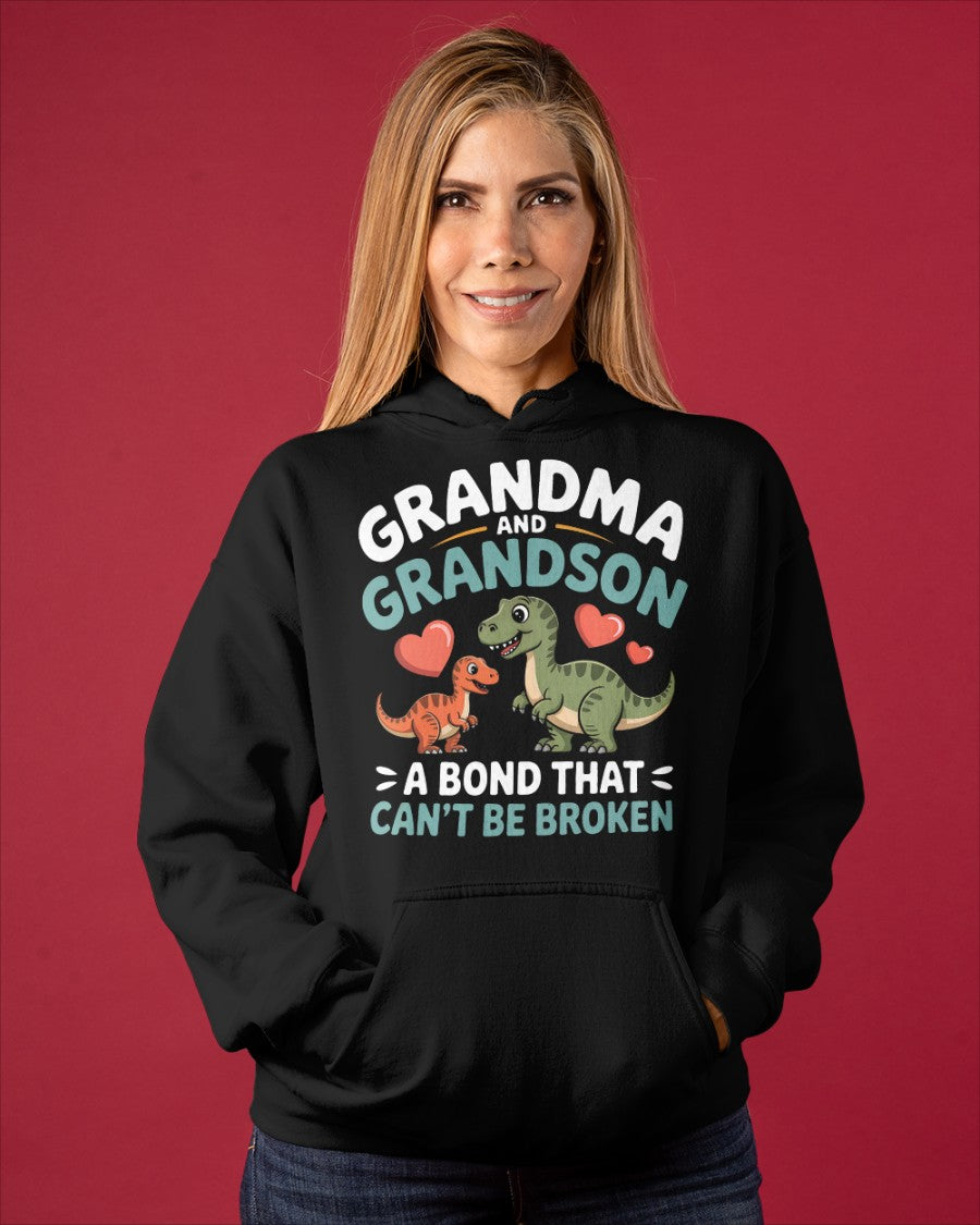 GRANDMA AND GRANDSON A BOND THAT CAN'T BE BROKEN DINOSAUR UNISEX T-SHIRT - NTTD00 (SKU-GMS5)