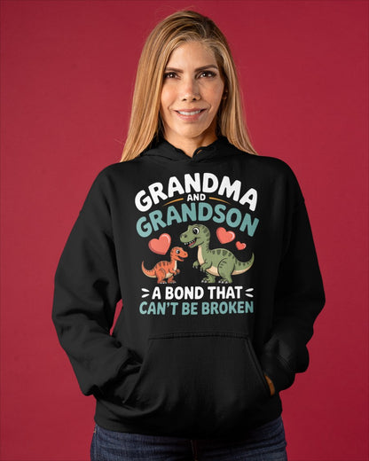 GRANDMA AND GRANDSON A BOND THAT CAN'T BE BROKEN DINOSAUR UNISEX T-SHIRT - NTTD00 (SKU-GMS5)