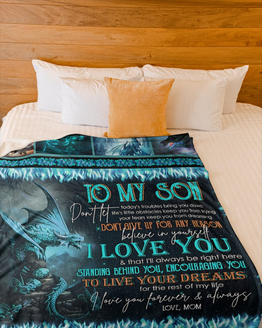 BLANKET FOR SON - GIFT FROM MOM - COMFORT & WARMTH GIFT NTTD00