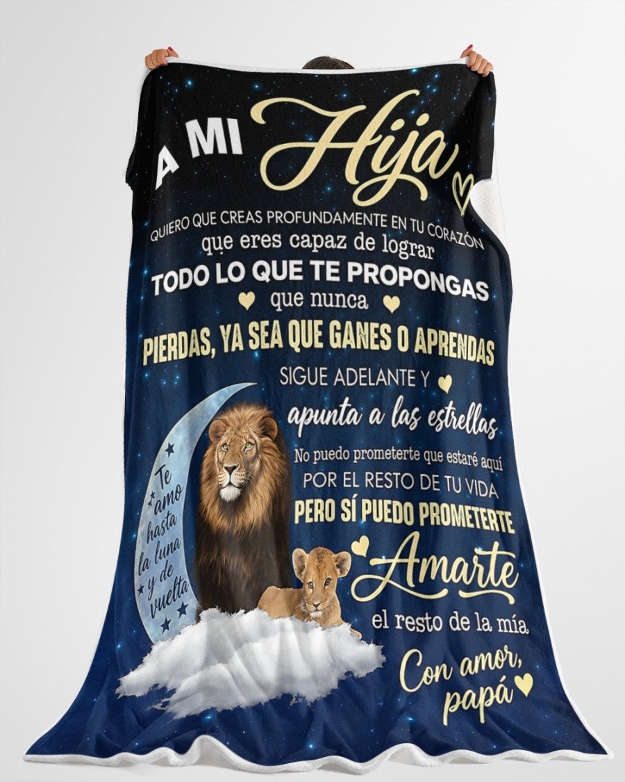 MANTA PARA HIJA – UN REGALO DEL AMOR, CONFORT Y CALIDEZ DE PAPÁ Manta Acolchada de Forro Polar Sherpa (SKU2610-77)