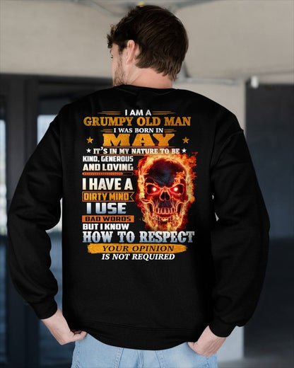 MAY - GRUMPY OLD MAN - BIRTHDAY T-SHIRT FOR MEN - NTTD05 (SKU26T-01122-05)