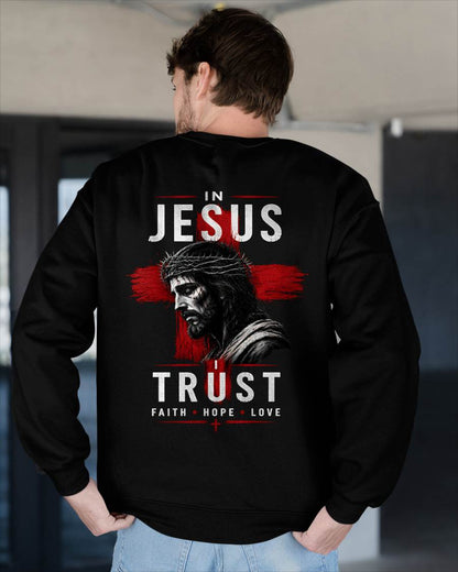 IN JESUS I TRUST Faith • Hope • Love - CHRISTIAN T-SHIRT - FOR MEN NTTD00 (SKU2608-80)
