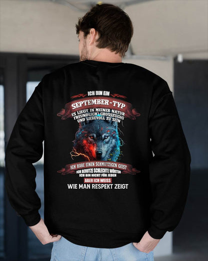 SEPTEMBER - ICH WEISS, WIE MAN RESPEKT ZEIGT – GEBURTSTAGS-T-SHIRT FÜR MÄNNER - NTTD09 (SKU2605-219-09)