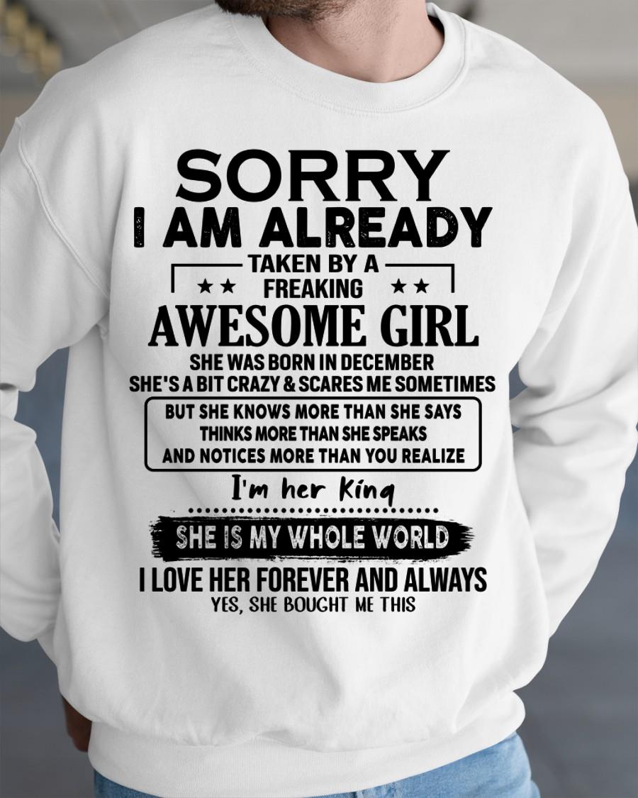 December - Awesome Girl born in December - Special gift for your boyfriend - HL12 (SKU.AT16)
