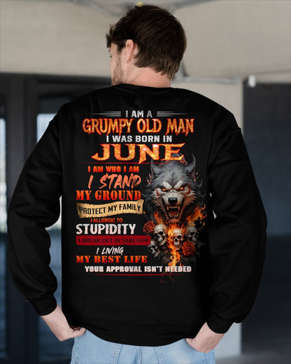 JUNE - GRUMPY OLD MAN - BIRTHDAY T-SHIRT FOR MEN - NTTD06 (SKU26T-01132-06)