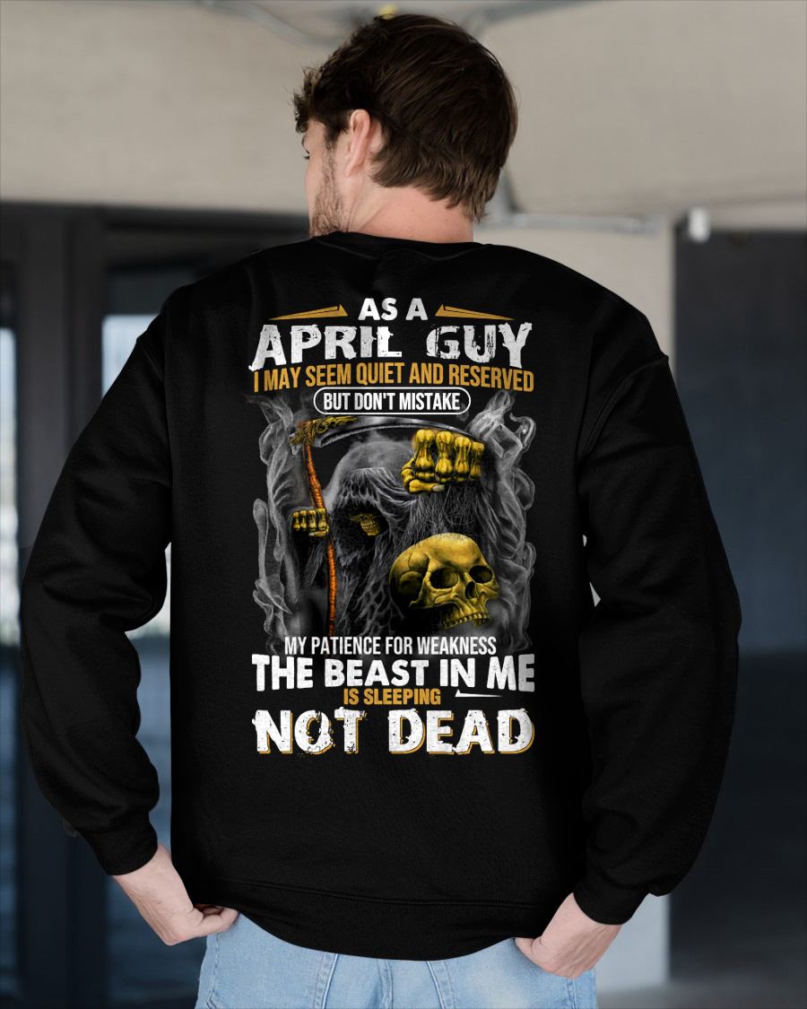 APRIL - THE BEAST IN ME IS SLEEPING - BIRTHDAY T-SHIRT FOR MEN - NTTD04 (SKU08-82-04)